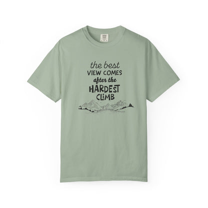 "The Best View Comes After the Hardest Climb" Short Sleeve Inspirational Tee