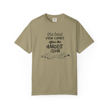 "The Best View Comes After the Hardest Climb" Short Sleeve Inspirational Tee
