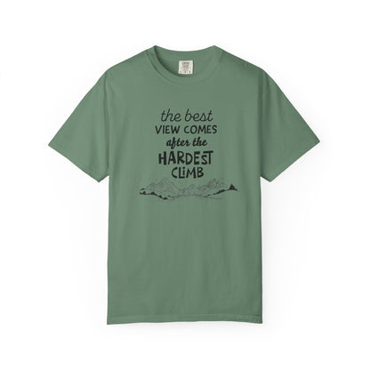 "The Best View Comes After the Hardest Climb" Short Sleeve Inspirational Tee