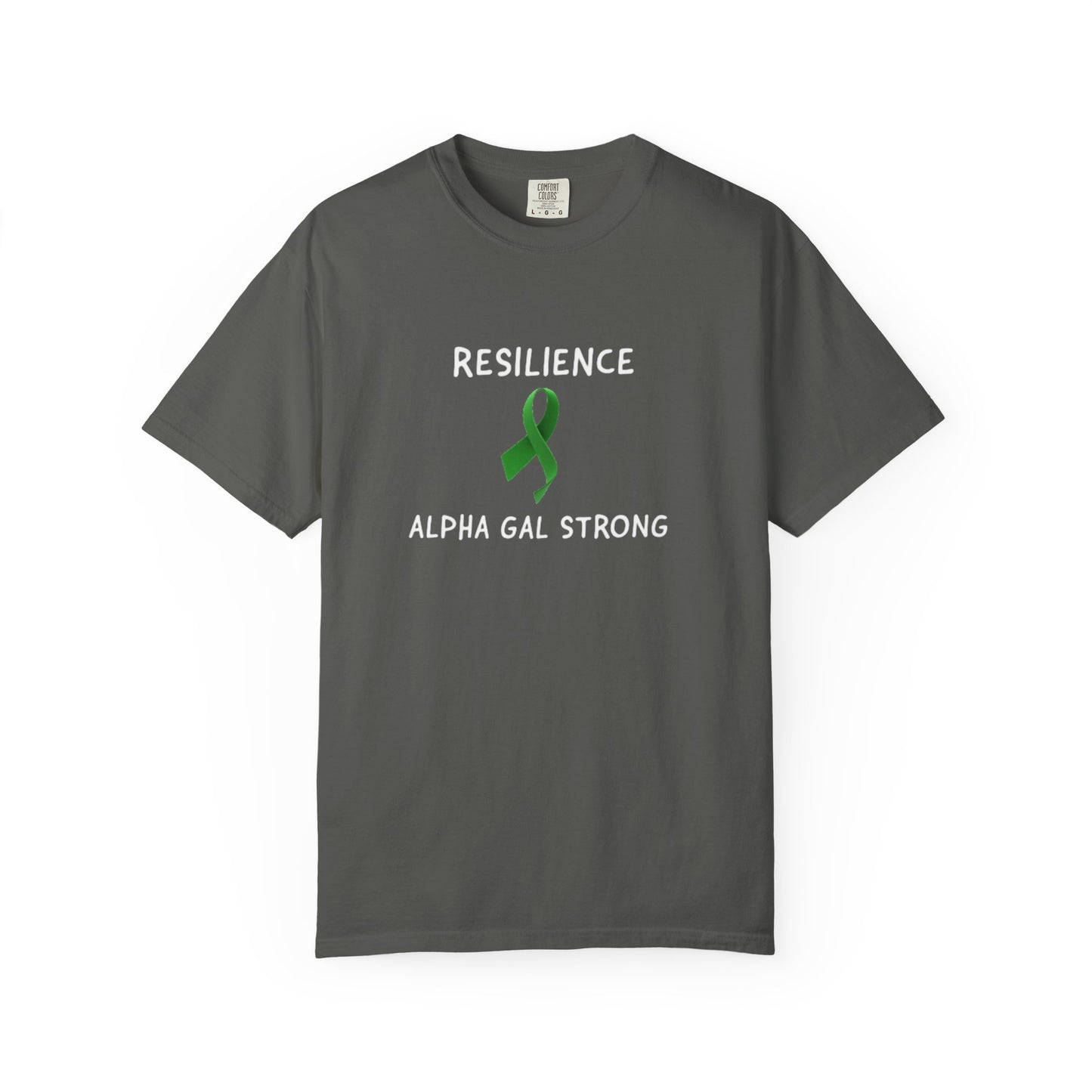 Resilience Alpha Gal Strong Short Sleeve Tee — Green Awareness Ribbon Tee