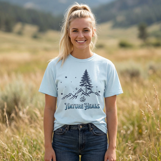 Nature Heals  Mountain Short Sleeve Tee
