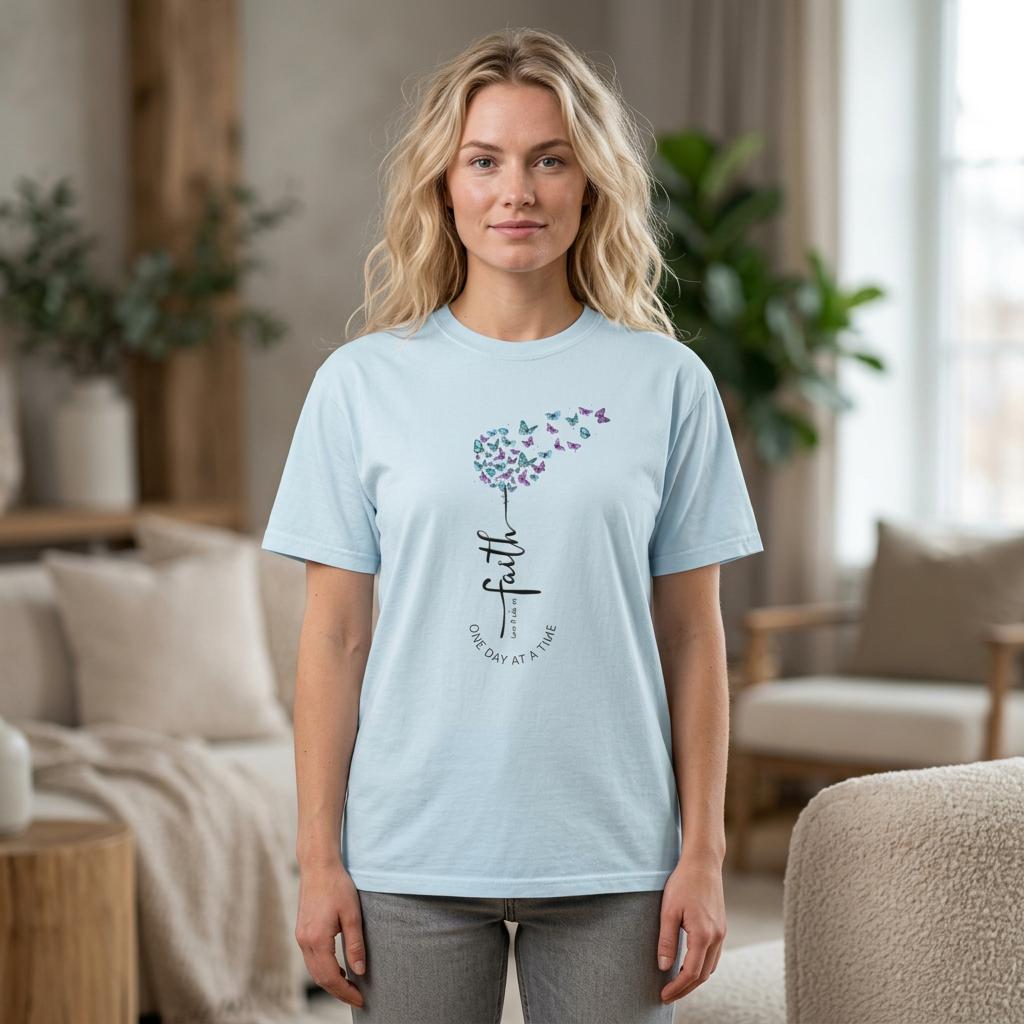 Faith Butterflies Short Sleeve Tee