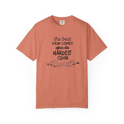 "The Best View Comes After the Hardest Climb" Short Sleeve Inspirational Tee