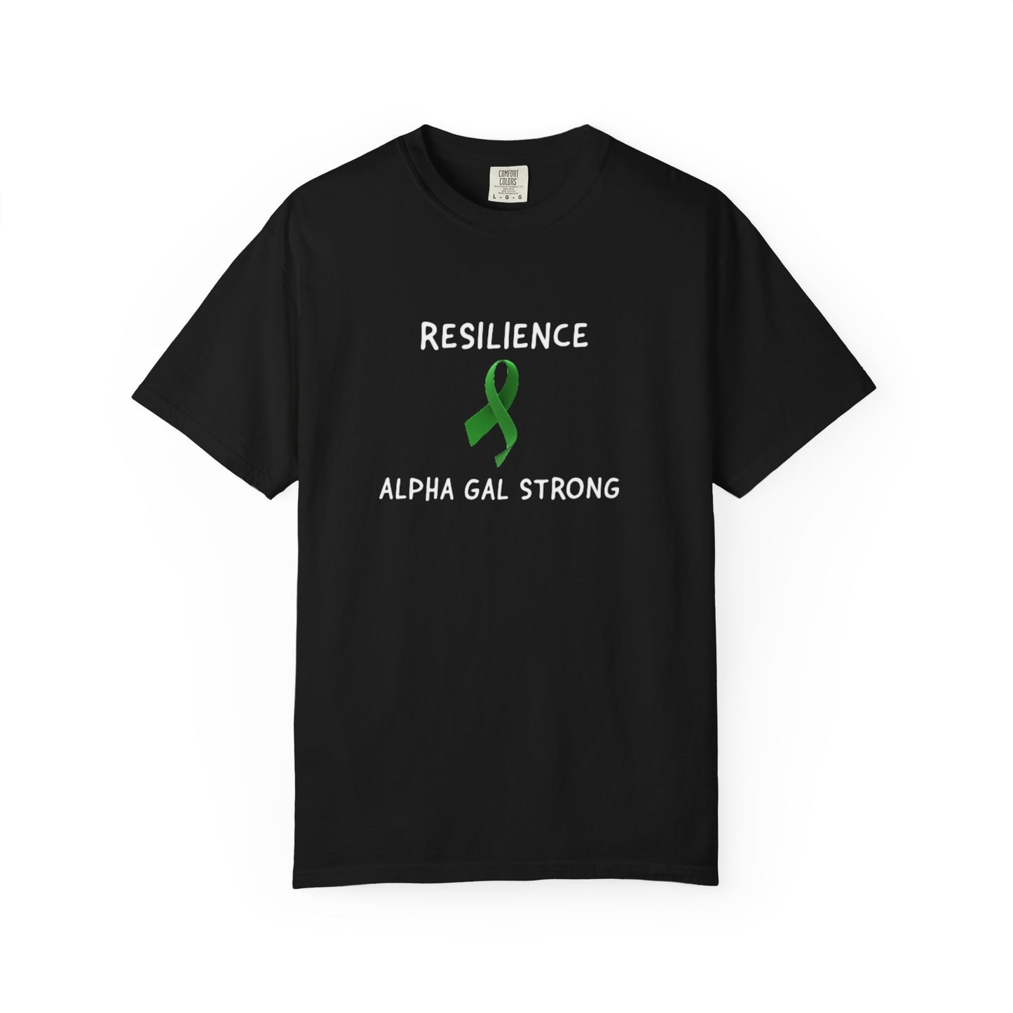 Resilience Alpha Gal Strong Short Sleeve Tee — Green Awareness Ribbon Tee