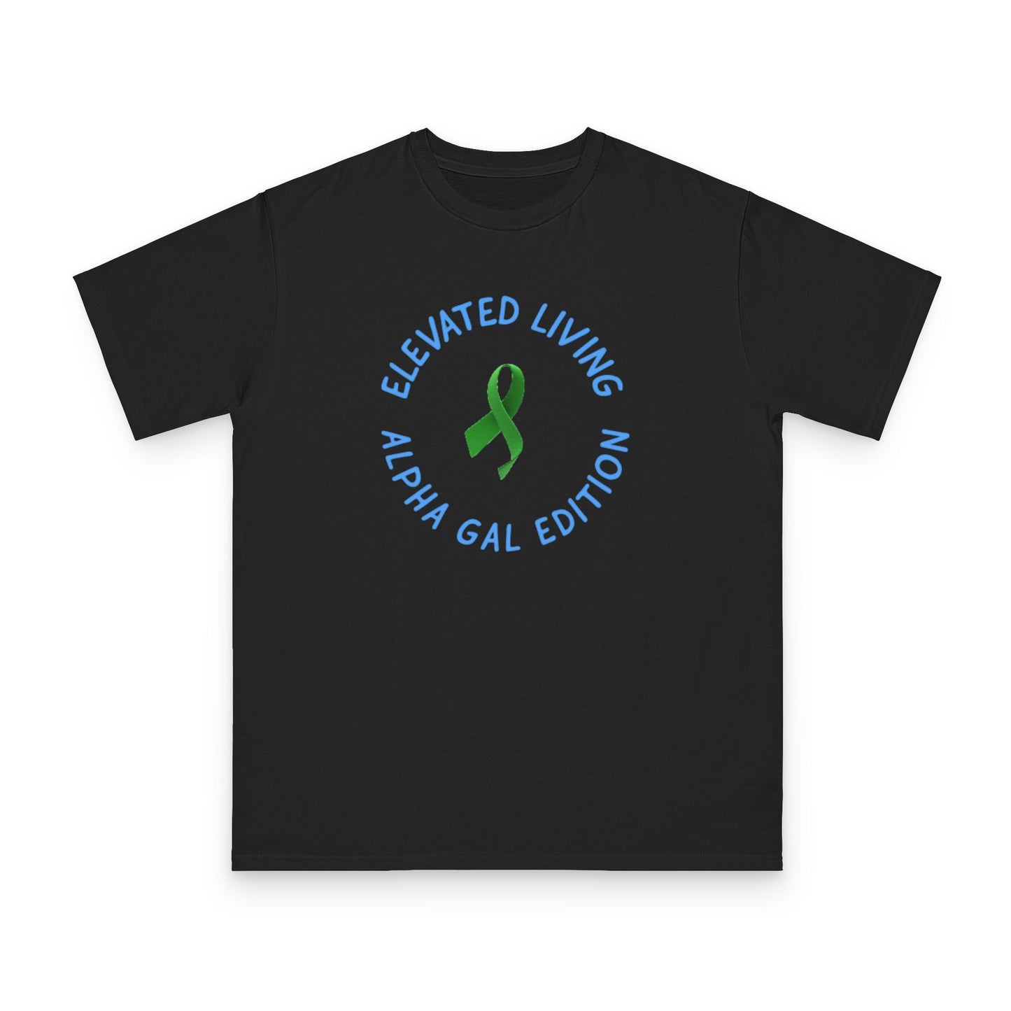 Organic Cotton Green Ribbon Awareness Alpha Gal Short Sleeve Tee